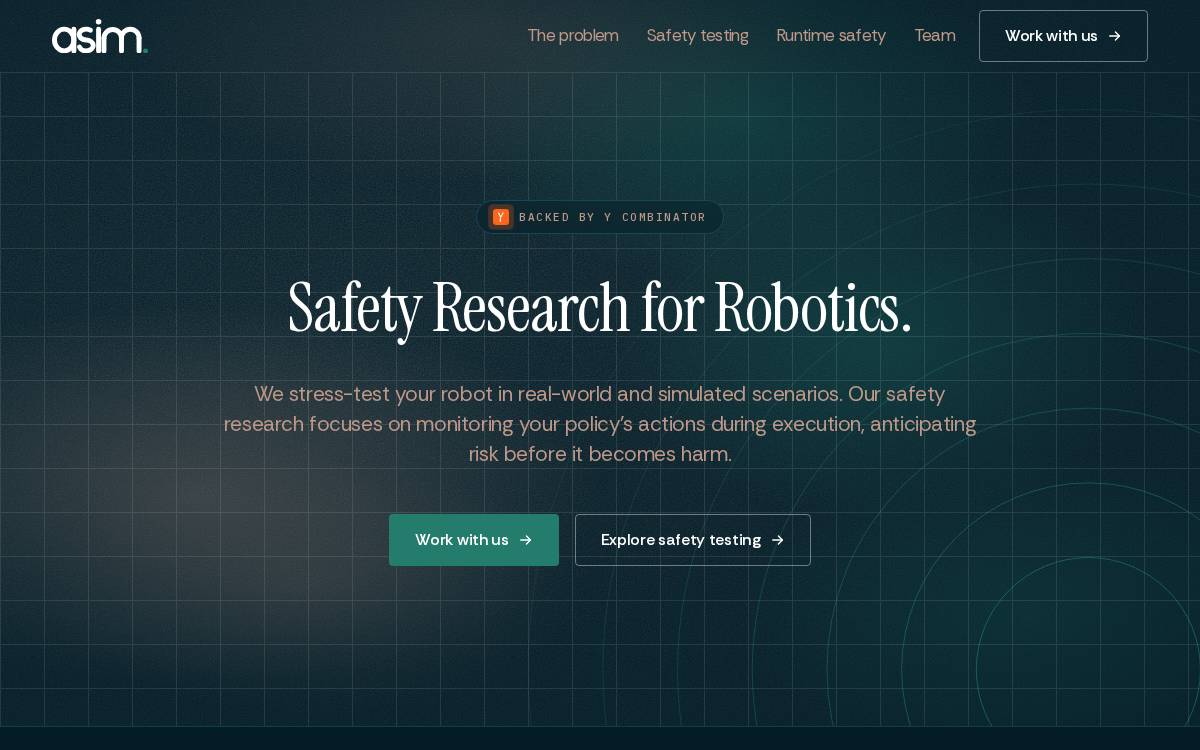 Asim website preview