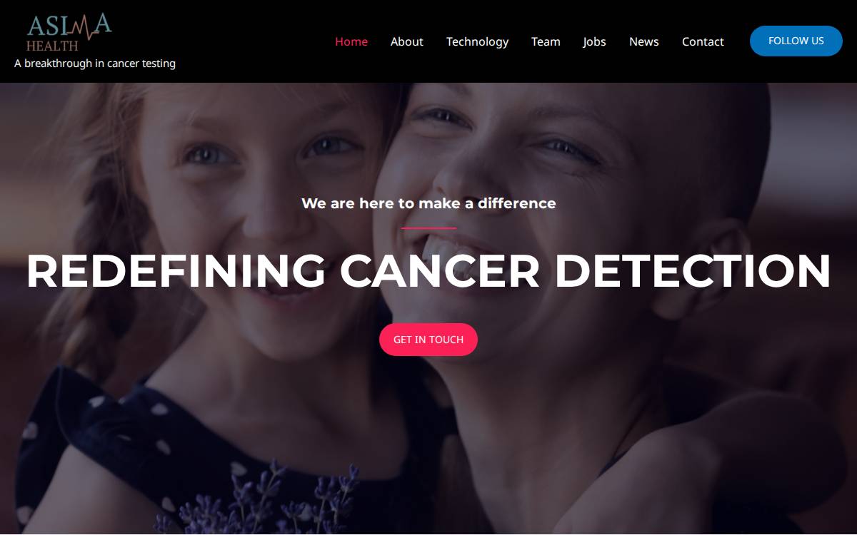 Asima Health Inc. Website website preview