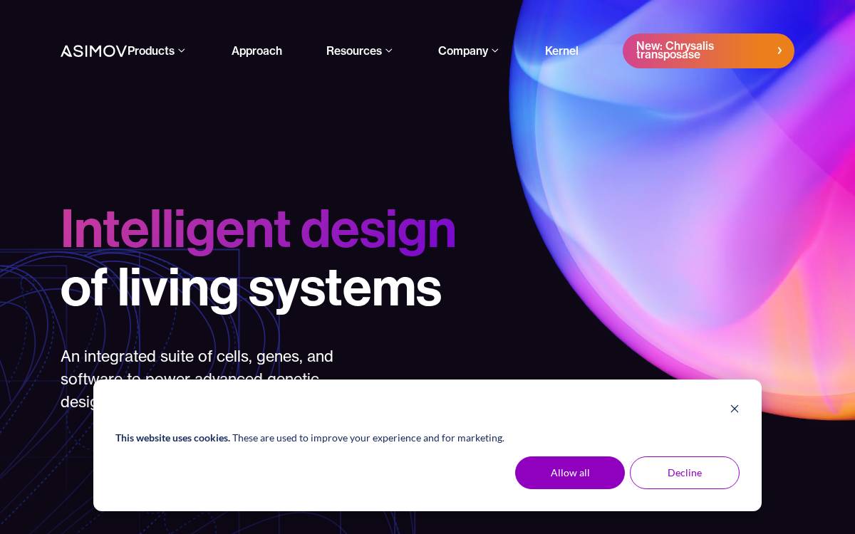Asimov website preview