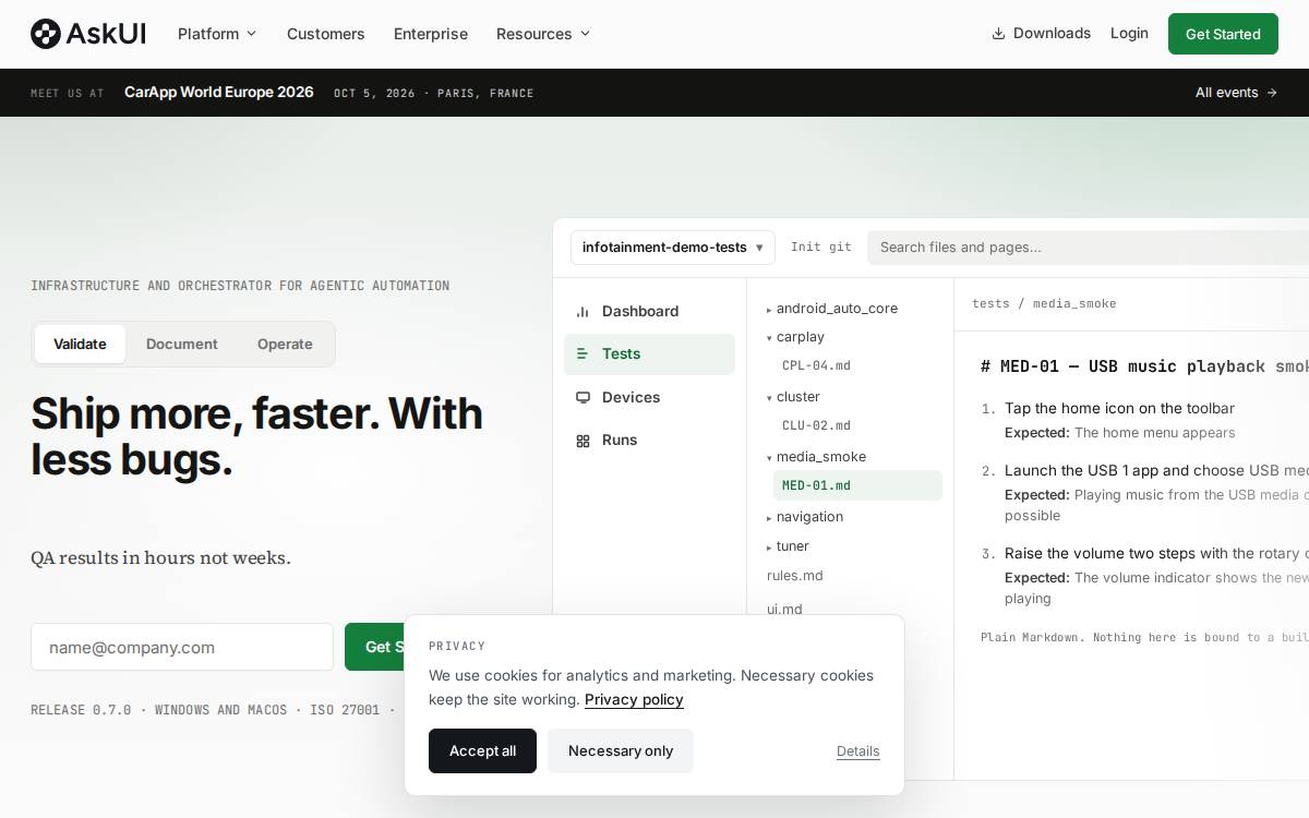 Askui website preview