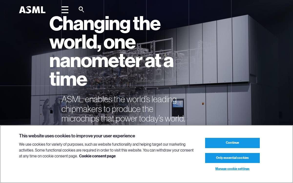 ASML website preview