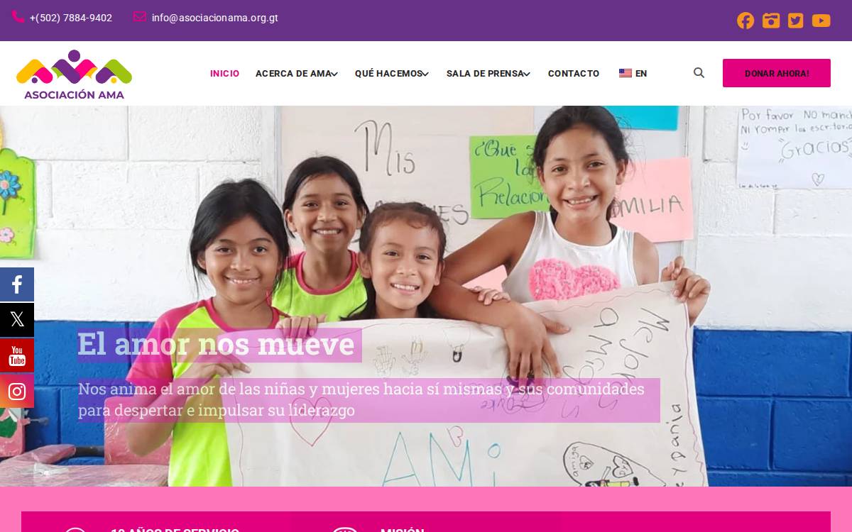 Asociación AMA website preview
