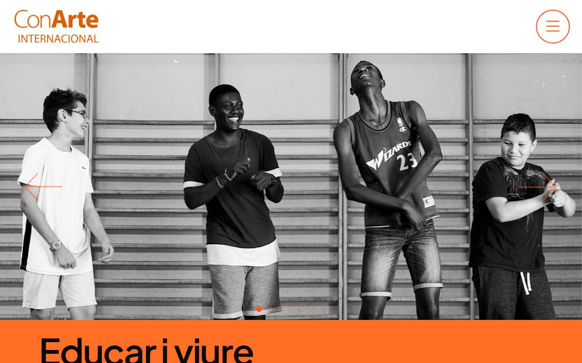 Asociación conArte Internacional website preview