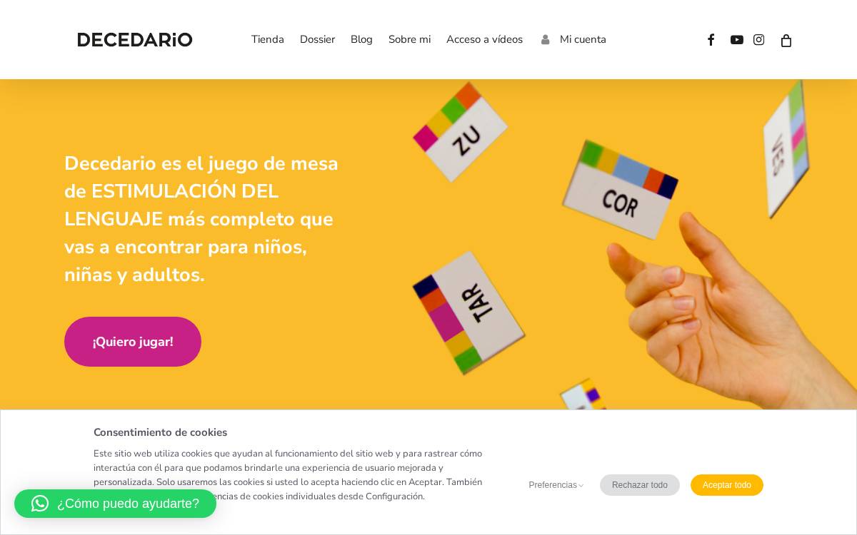 Asociación Decedario website preview