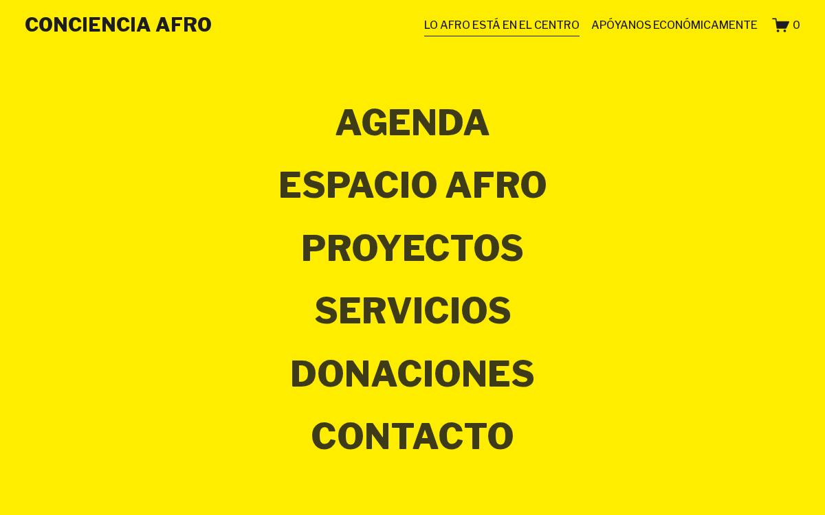 Asociación Espacio Afroconciencia website preview