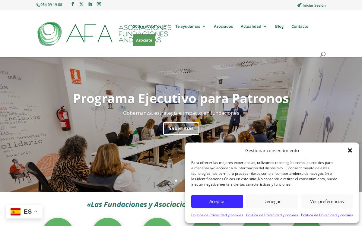 Asociaciones y Fundaciones Andaluzas website preview