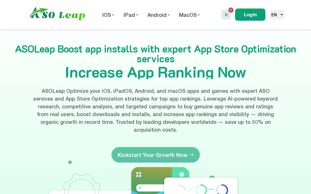 Asoleap website preview