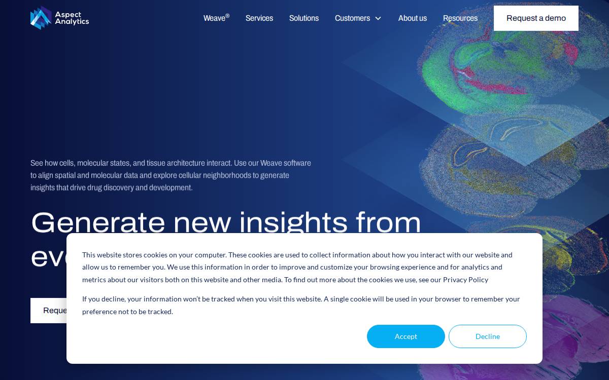Aspect Analytics website preview