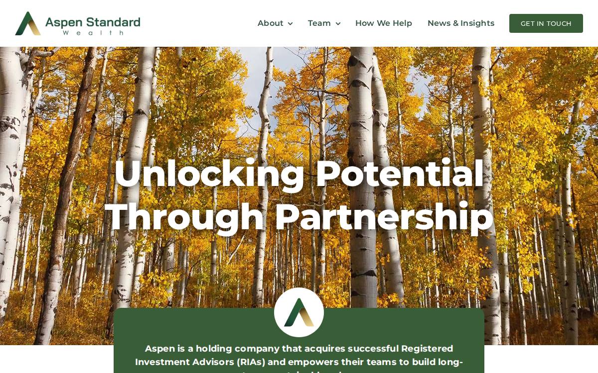Aspen Standard Wealth website preview