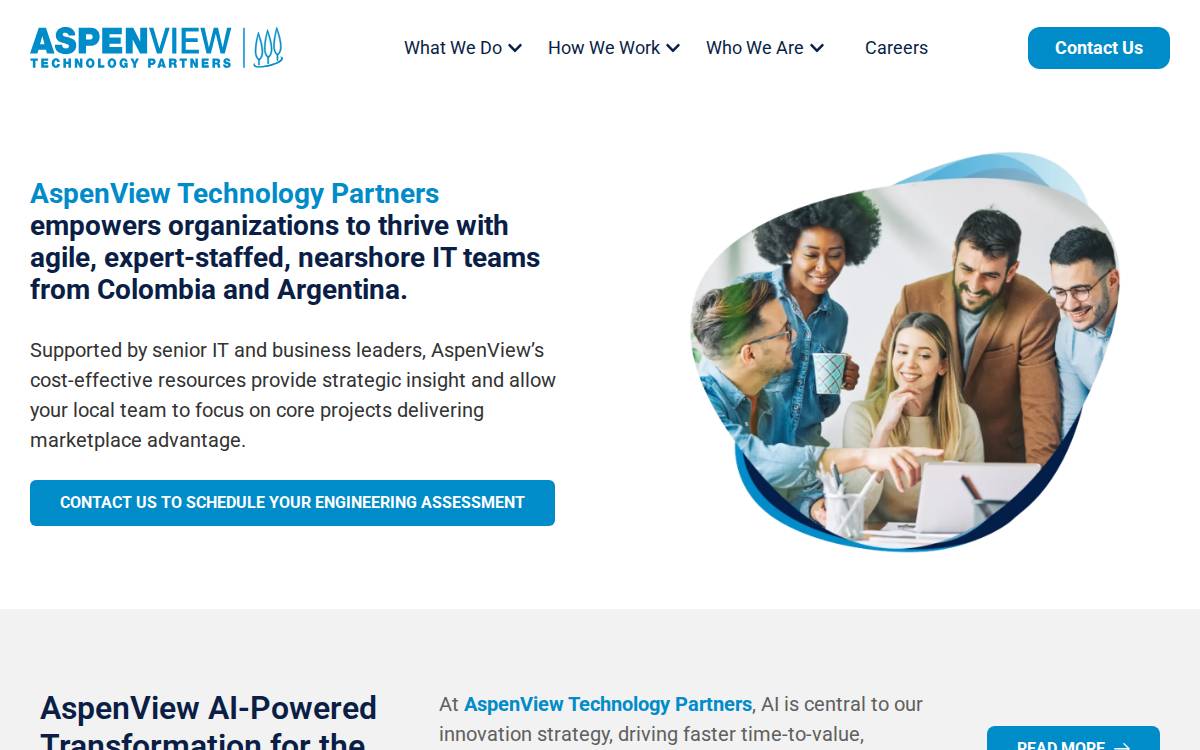 AspenView Technology Partners website preview