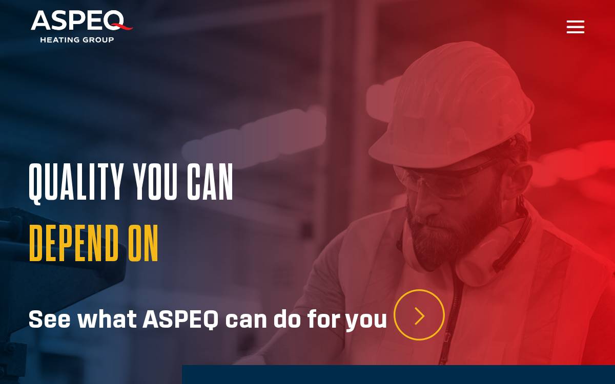 Aspeq Heating Group website preview