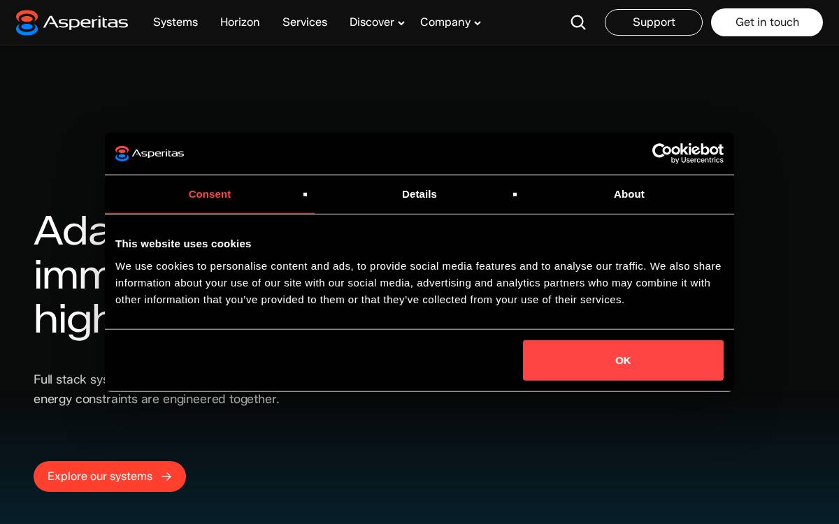 Asperitas website preview