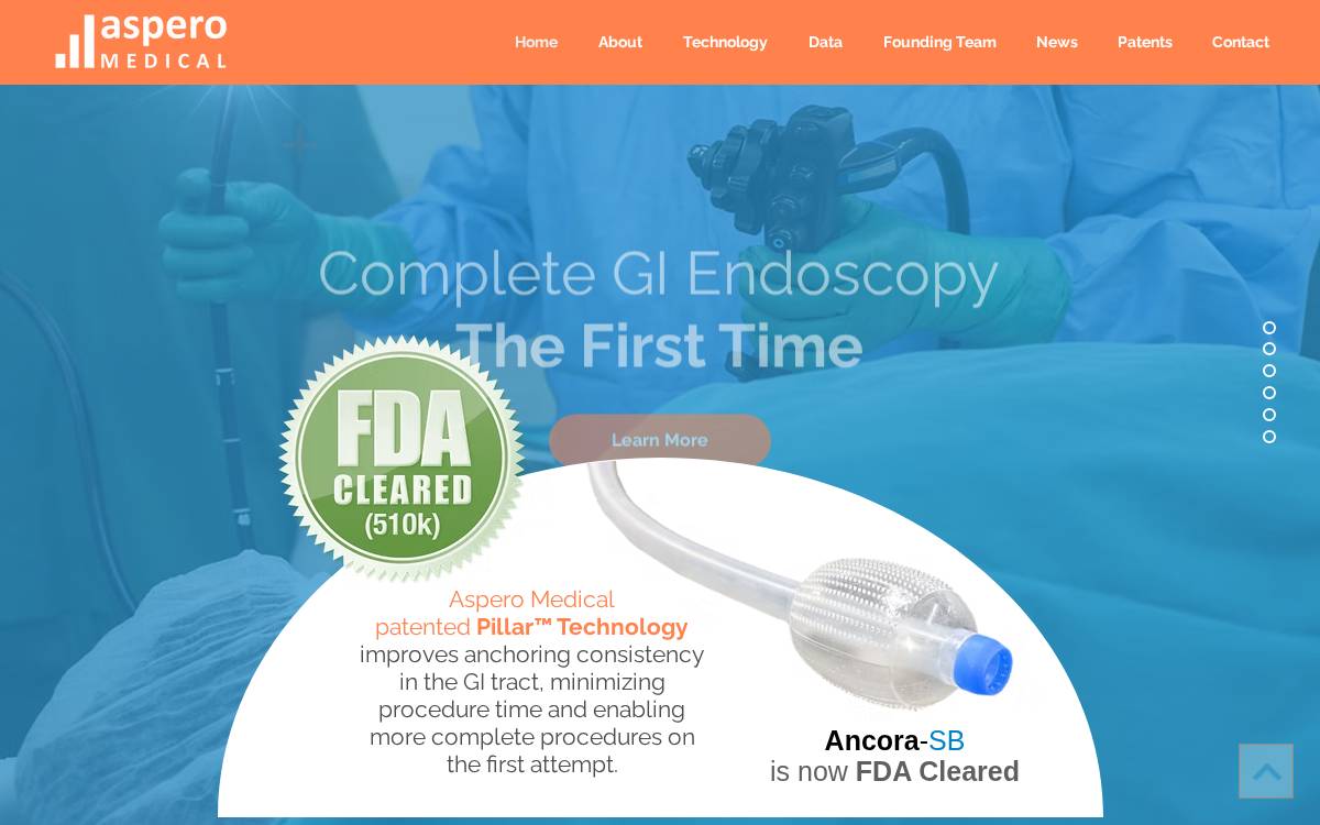 Aspero Medical website preview