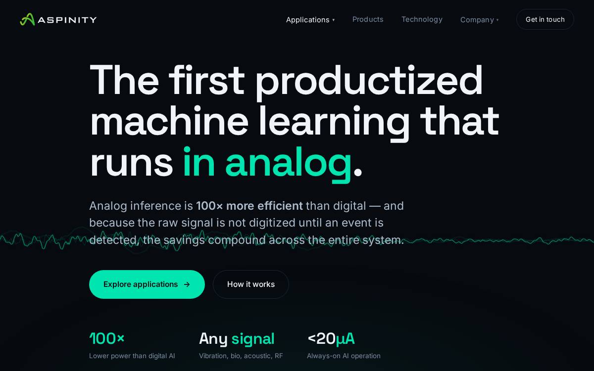 Aspinity website preview