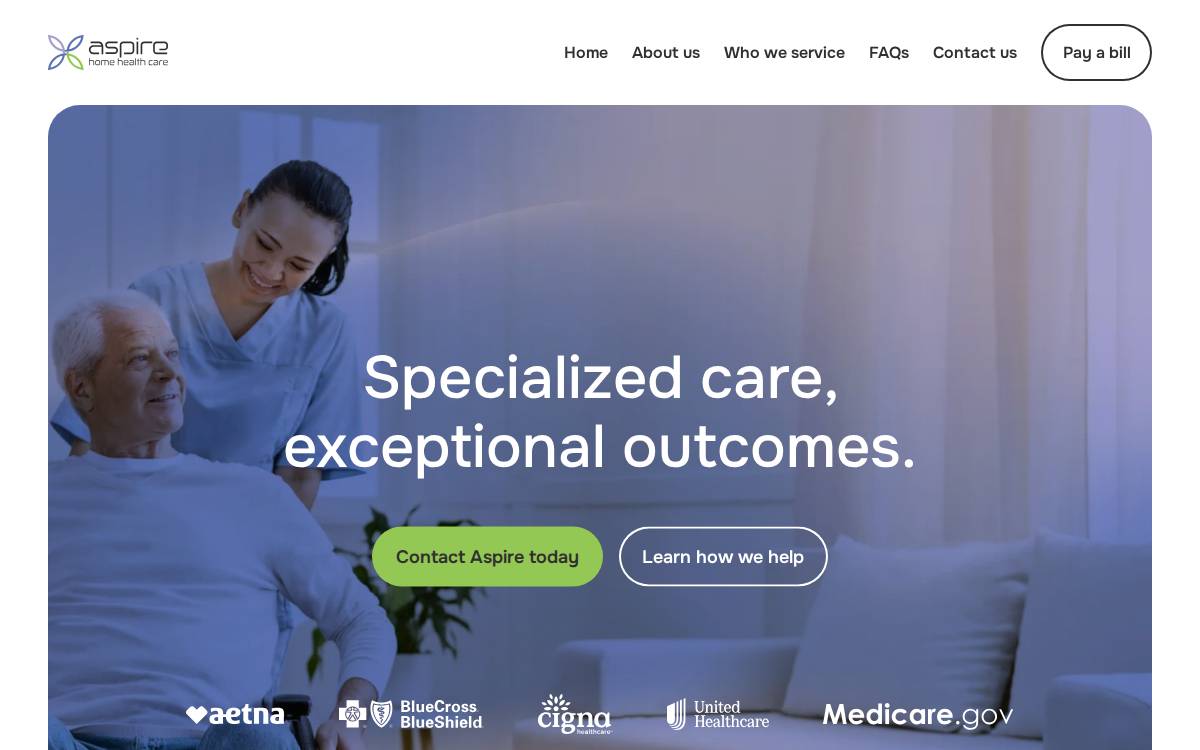 Aspire website preview
