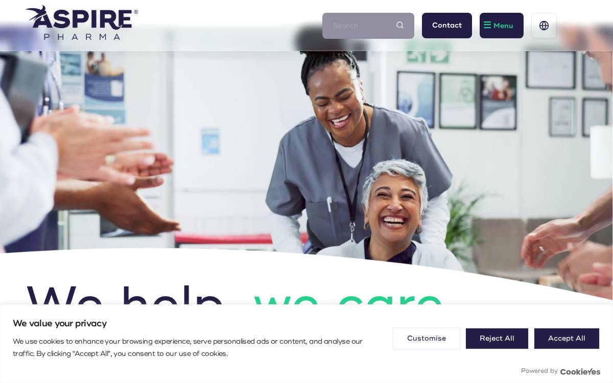 Aspire Pharma website preview