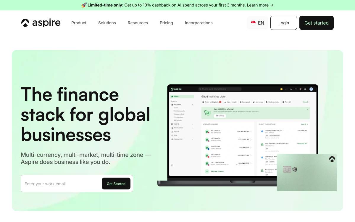 Aspire website preview