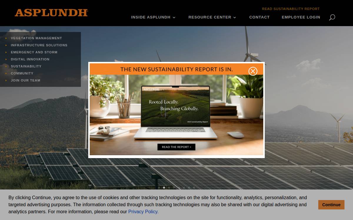 Asplundh website preview