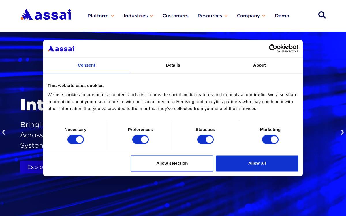 Assai website preview