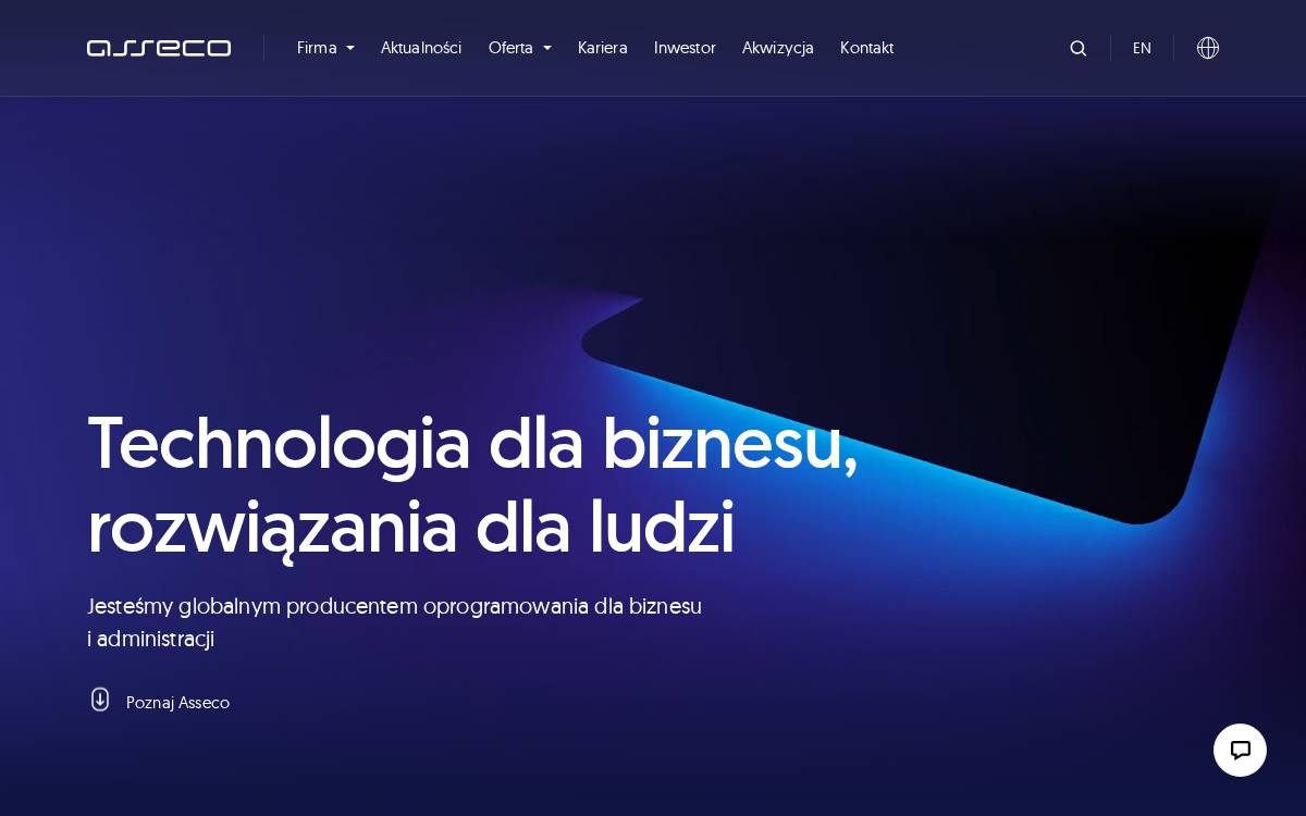 Asseco Poland website preview