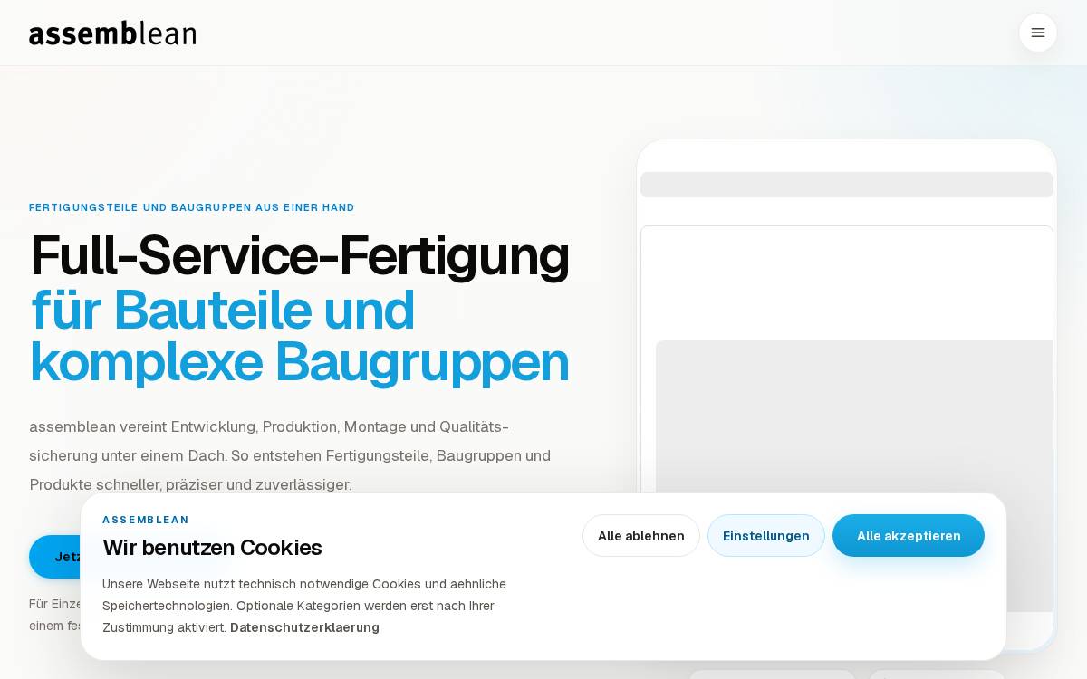Assemblean website preview