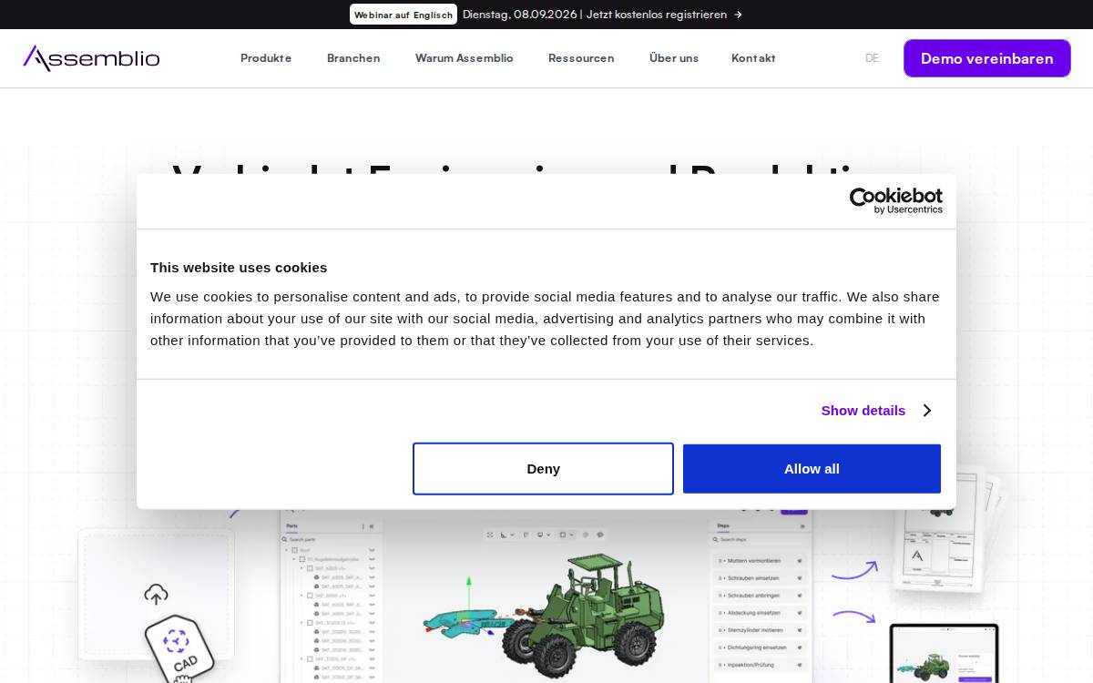 Assemblio website preview