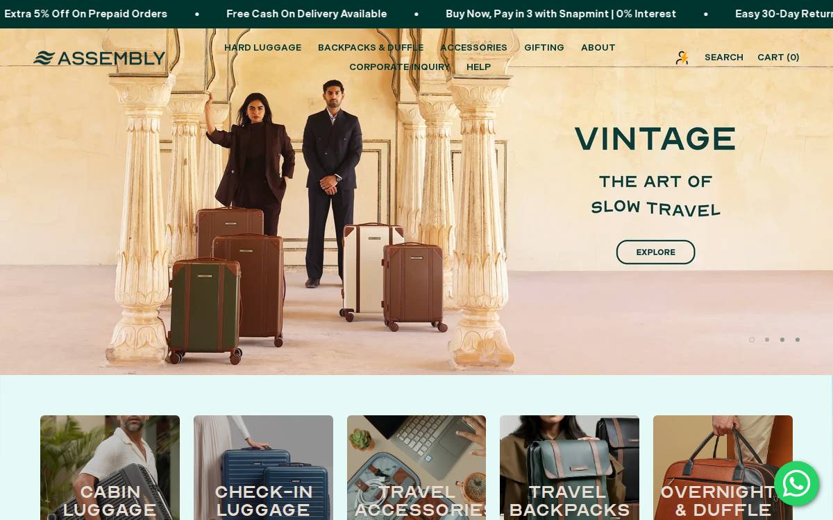Assembly Consumer Brand website preview