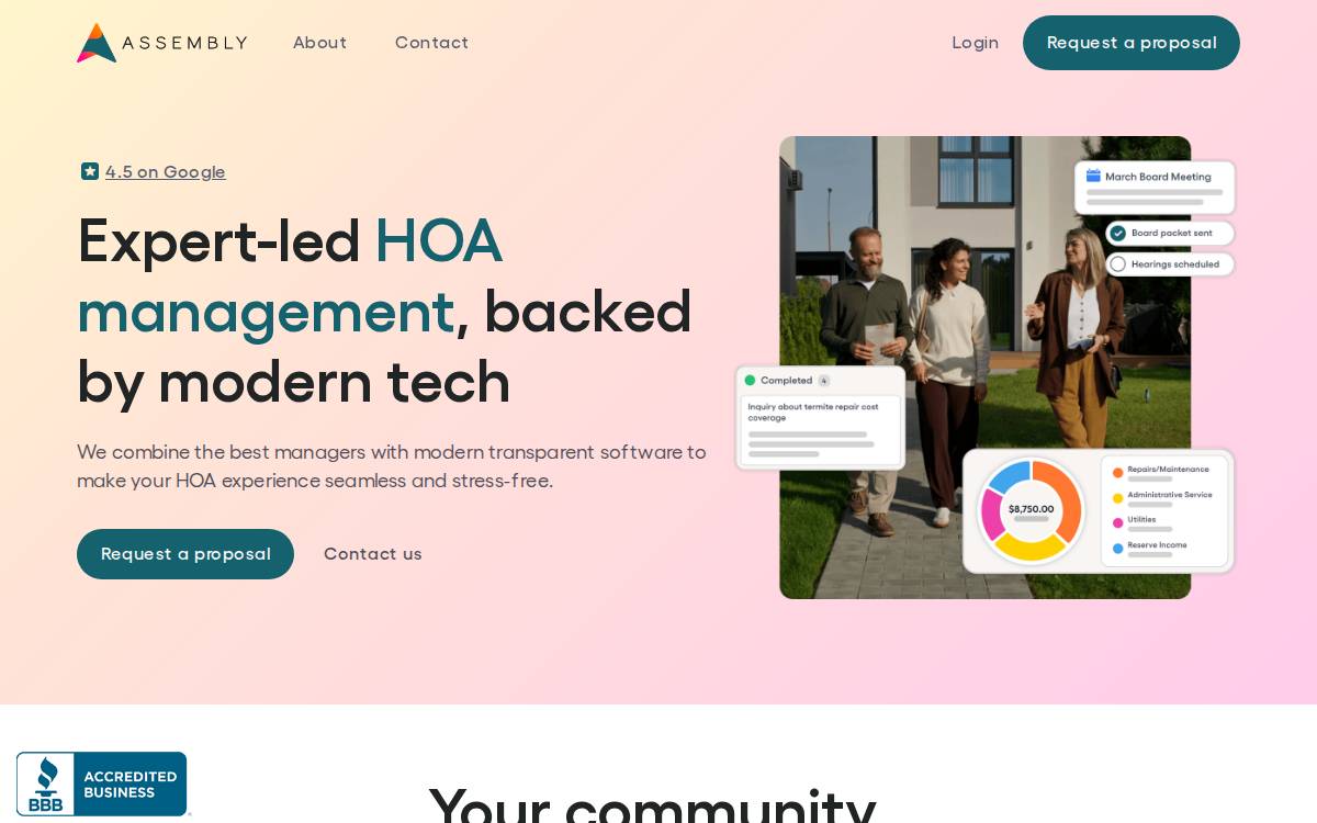 Assembly HOA website preview