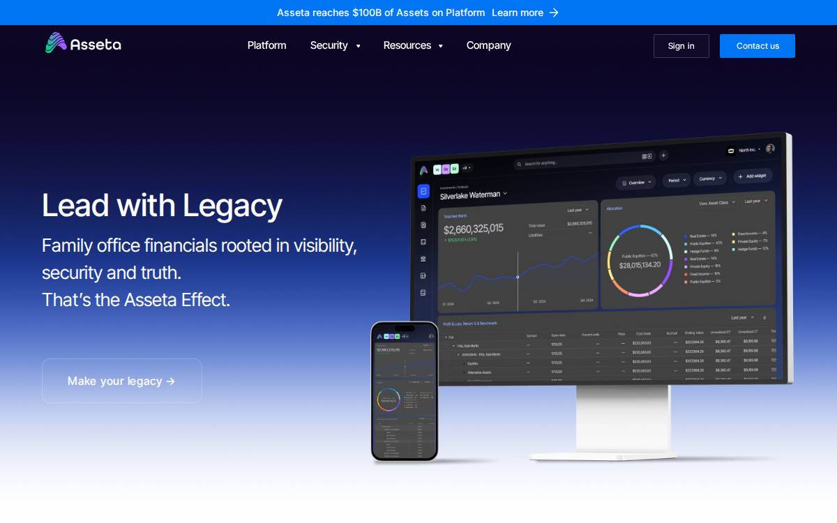 Asseta website preview