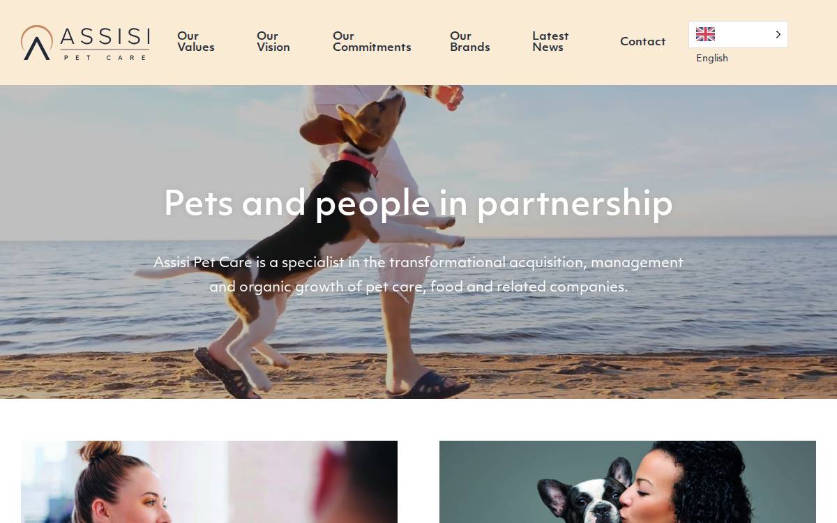 Assisi Pet Care website preview
