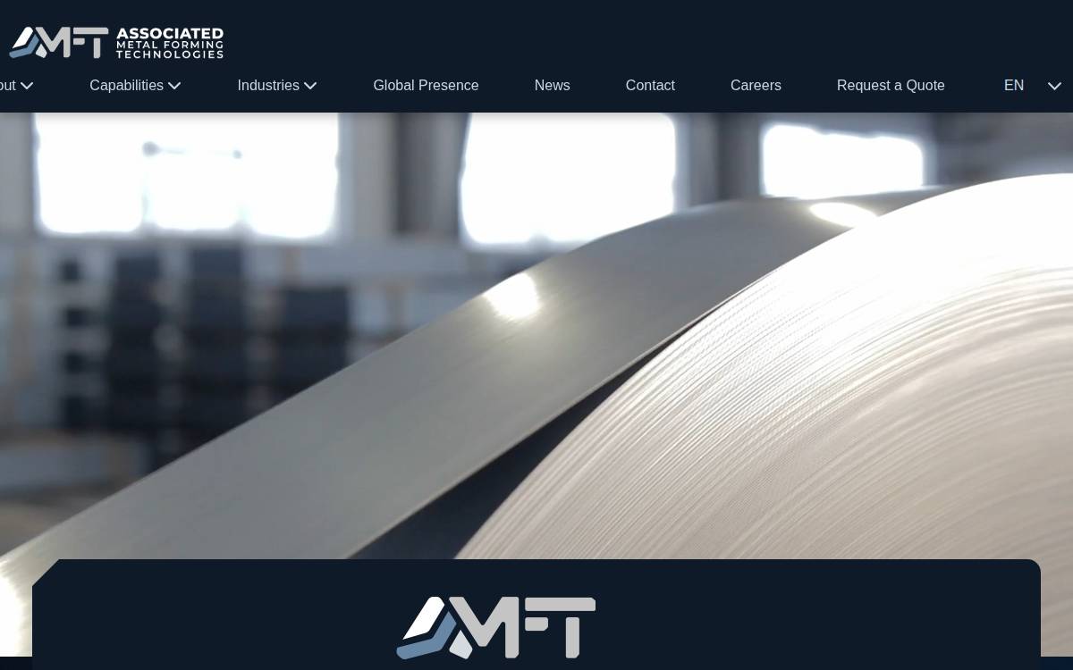 Associated Metal Forming Technologies website preview