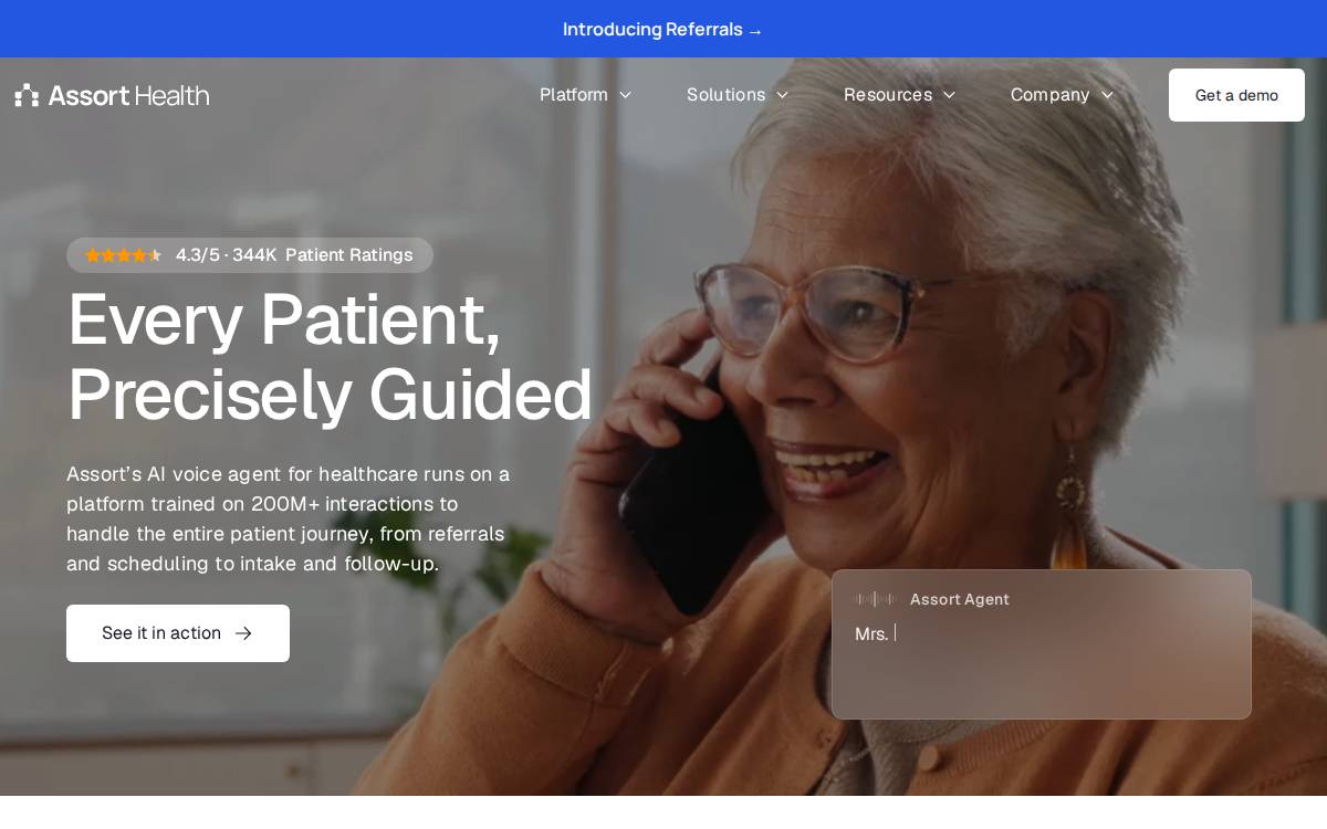 Assort Health website preview