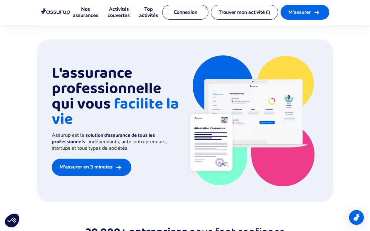 Assur'up website preview