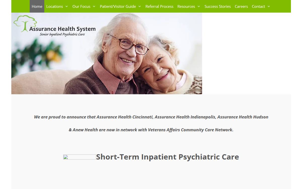 Assurance Health System website preview