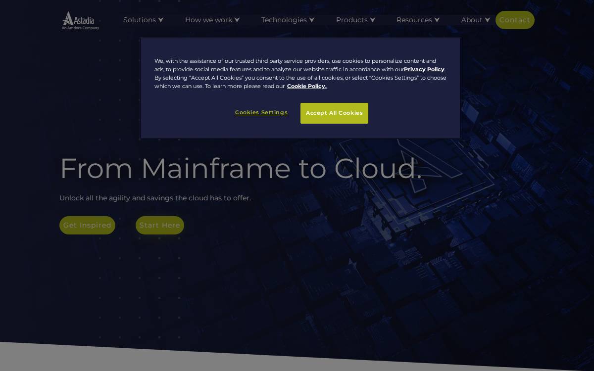 Astadia website preview