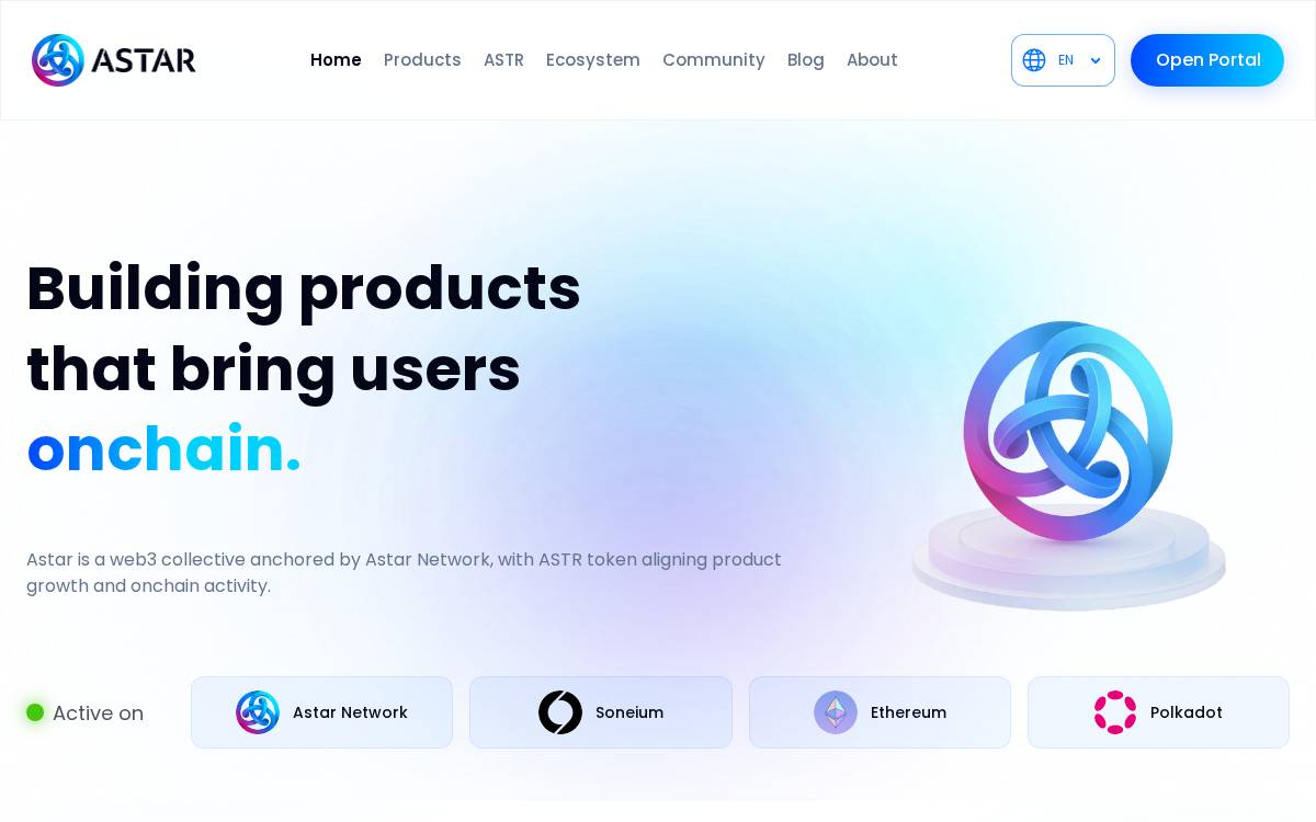 Astar Network website preview