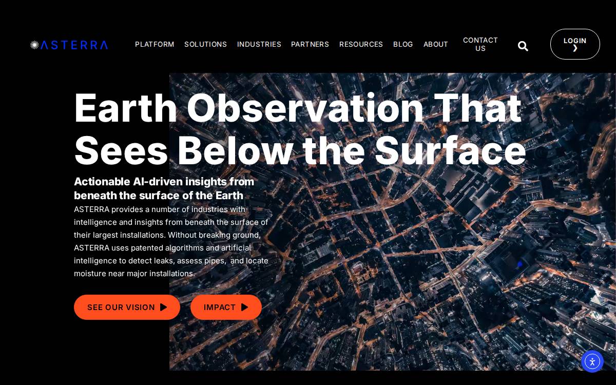 Asterra website preview