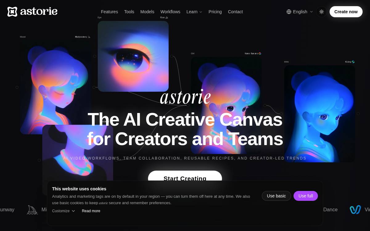 Astorie website preview