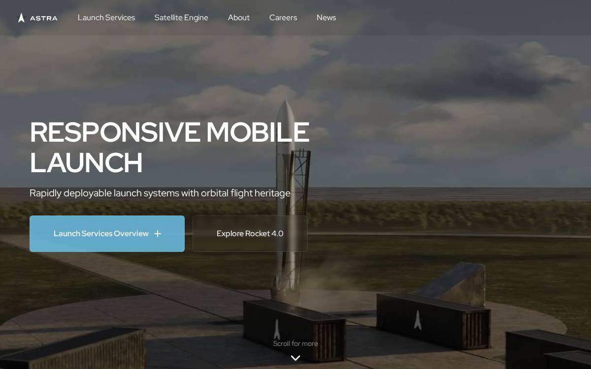 Astra website preview