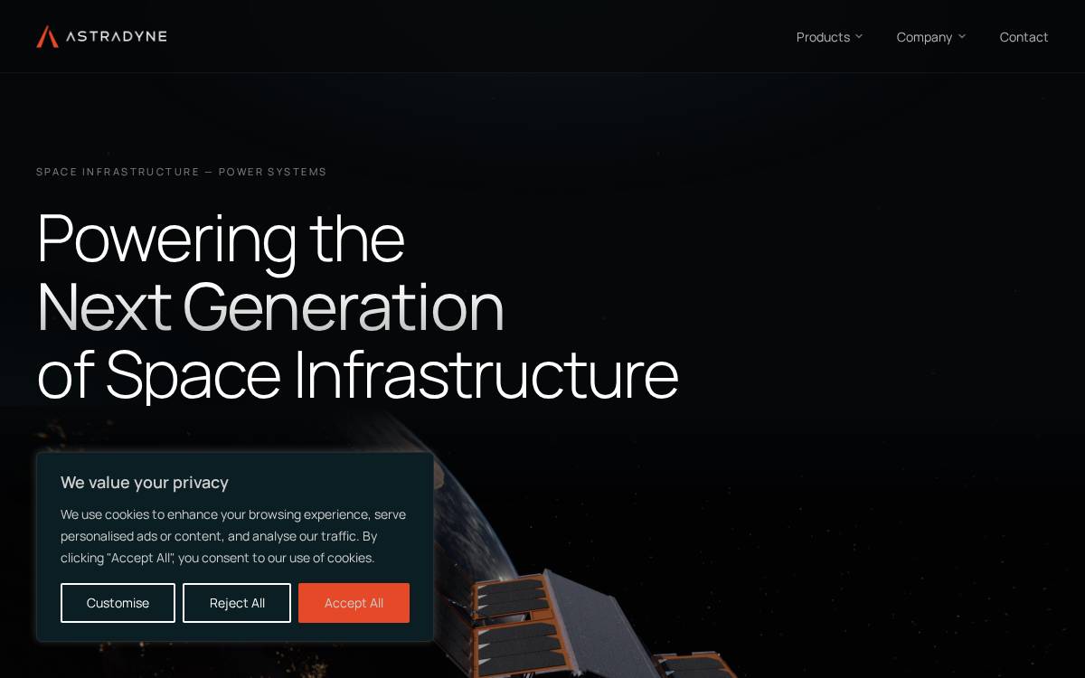 ASTRADYNE website preview