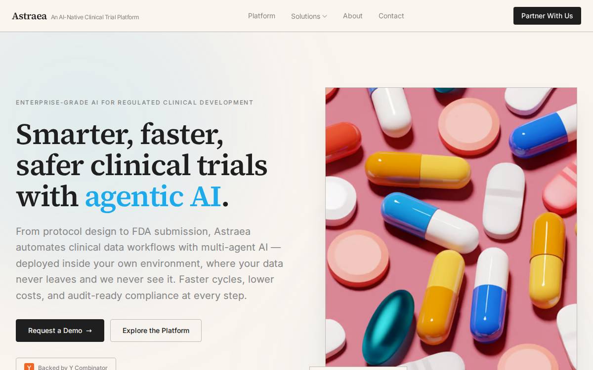 Astraea website preview