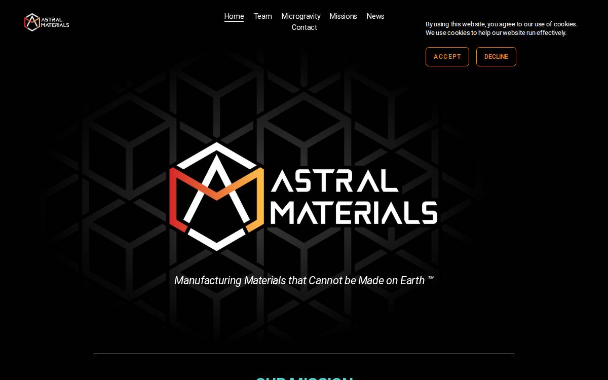 Astralmaterials website preview