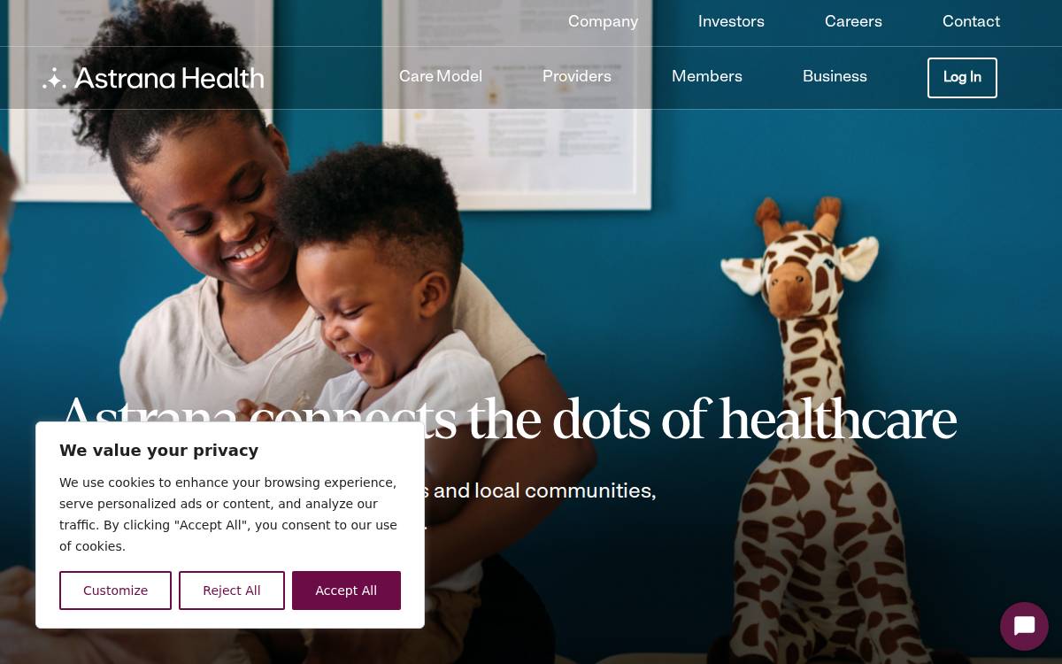 Astrana Health website preview
