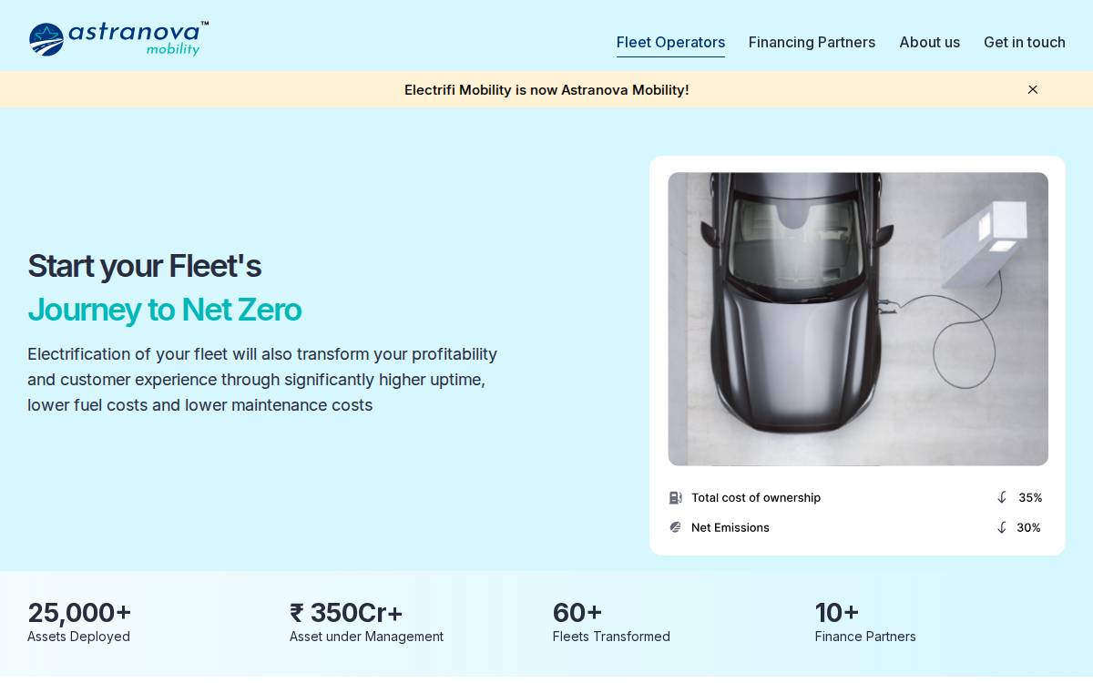 Astranova Mobility website preview