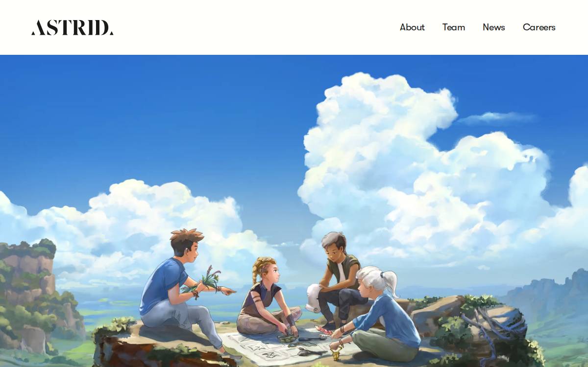Astrid Entertainment website preview