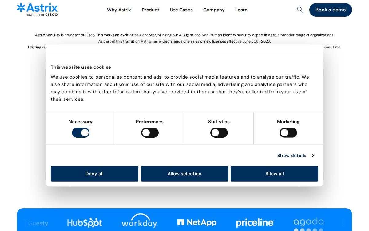 Astrix Security website preview