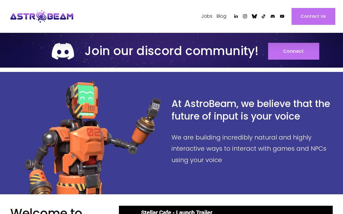 Astrobeam website preview