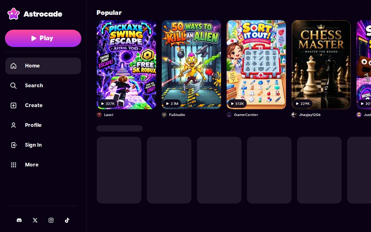 Astroblox website preview