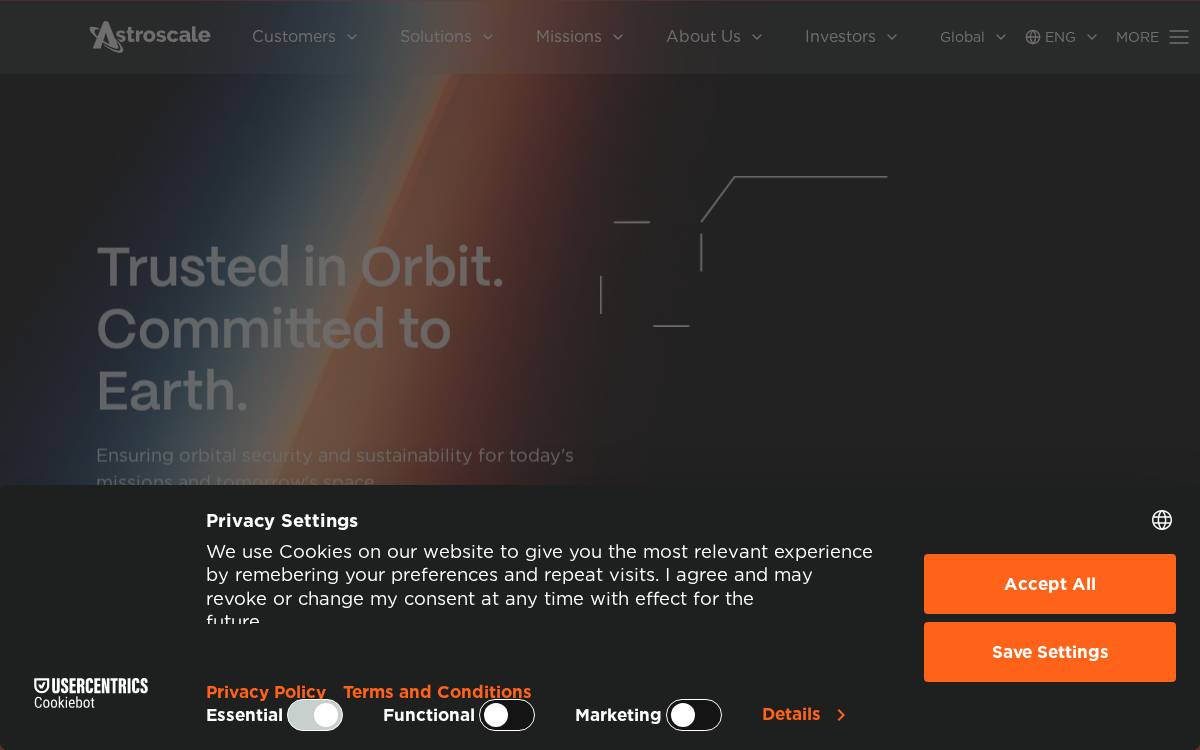 Astroscale Holdings website preview