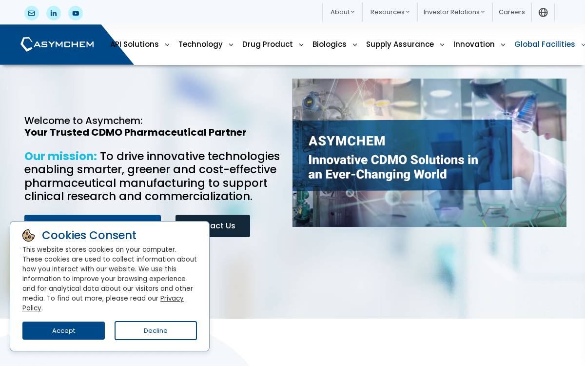 Asymchem website preview
